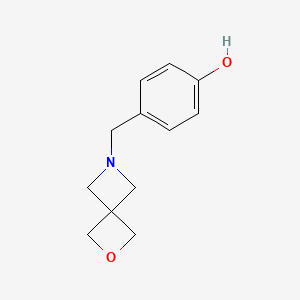 molecular formula C12H15NO2 B8558628 4-(2-Oxa-6-azaspiro[3.3]heptan-6-ylmethyl)phenol 
