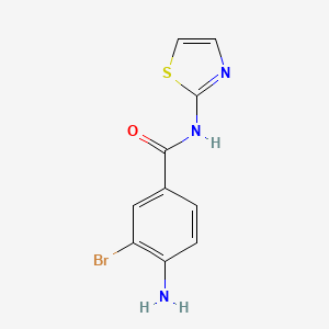 molecular formula C10H8BrN3OS B8558658 4-Amino-3-bromo-N-thiazol-2-yl-benzamide 