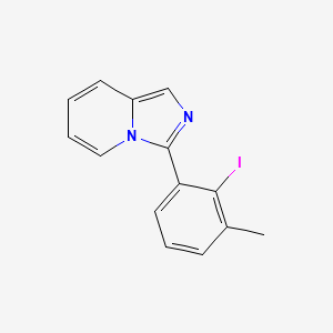 molecular formula C14H11IN2 B8558715 3-(2-Iodo-3-methylphenyl)imidazo[1,5-a]pyridine 