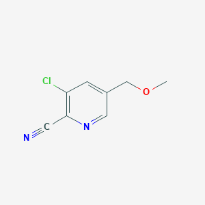molecular formula C8H7ClN2O B8558735 3-Chloro-5-methoxymethyl-pyridine-2-carbonitrile 