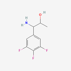 molecular formula C9H10F3NO B8558745 1-Amino-1-(3,4,5-trifluorophenyl)propan-2-OL 