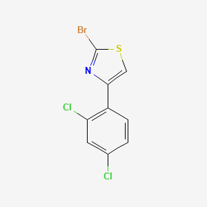 molecular formula C9H4BrCl2NS B8558760 2-Bromo-4-(2,4-dichlorophenyl)-1,3-thiazole 