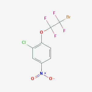 molecular formula C8H3BrClF4NO3 B8558763 1-(2-Bromo-1,1,2,2-tetrafluoroethoxy)-2-chloro-4-nitrobenzene CAS No. 103082-65-1
