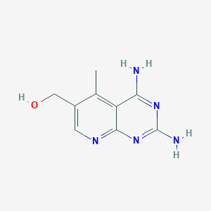 molecular formula C9H11N5O B8558809 2,4-Diamino-5-methylpyrido[2,3-d]pyrimidine-6-methanol 