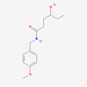 molecular formula C14H21NO3 B8558825 Hexanamide, 4-hydroxy-N-[(4-methoxyphenyl)methyl]- CAS No. 303752-03-6