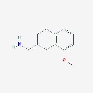 molecular formula C12H17NO B8558827 2-Aminomethyl-8-methoxytetralin 