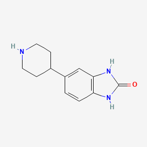 molecular formula C12H15N3O B8558845 5-(Piperidin-4-yl)-1H-benzo[d]imidazol-2(3H)-one 