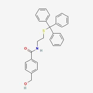 4-(Hydroxymethyl)-N-{2-[(triphenylmethyl)sulfanyl]ethyl}benzamide