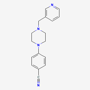 molecular formula C17H18N4 B8558897 4-(4-Pyridin-3-ylmethylpiperazin-1-yl)benzonitrile CAS No. 617691-08-4