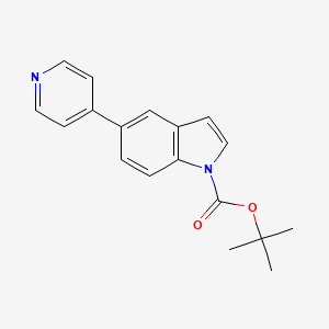 molecular formula C18H18N2O2 B8558919 Tert-butyl 5-pyridin-4-yl-indole-1-carboxylate 