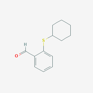 molecular formula C13H16OS B8558934 2-(Cyclohexylthio)benzaldehyde 