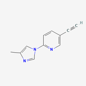 molecular formula C11H9N3 B8558940 5-ethynyl-2-(4-methyl-1H-imidazol-1-yl)pyridine 