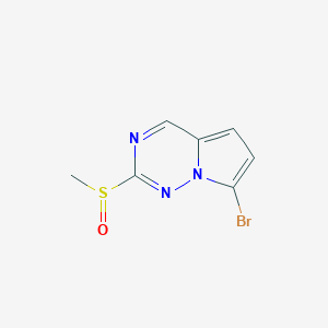 molecular formula C7H6BrN3OS B8558942 7-Bromo-2-(methylsulfinyl)pyrrolo[2,1-f][1,2,4]triazine 
