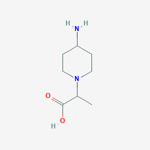 molecular formula C8H16N2O2 B8558951 1-Carboxyethyl-4-aminopiperidine 