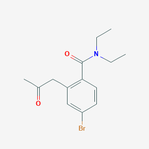 molecular formula C14H18BrNO2 B8558970 4-bromo-N,N-diethyl-2-(2-oxopropyl)benzamide 