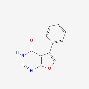 molecular formula C12H8N2O2 B8559011 5-phenylfuro[2,3-d]pyrimidin-4(3H)-one 