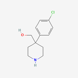 molecular formula C12H16ClNO B8559022 [4-(4-Chlorophenyl)piperidin-4-yl]methanol 