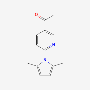 molecular formula C13H14N2O B8559034 1-[6-(2,5-Dimethyl-1-pyrrolyl)-3-pyridinyl]ethanone CAS No. 1035235-44-9