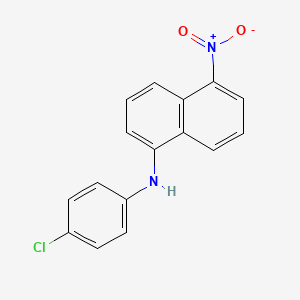 molecular formula C16H11ClN2O2 B8559043 N-(4-chlorophenyl)-5-nitronaphthalen-1-amine 