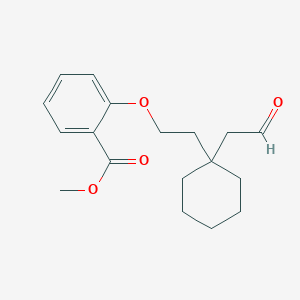molecular formula C18H24O4 B8559086 Methyl 2-[2-[1-(formylmethyl)cyclohexyl]ethoxy]benzoate 