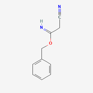 2-Cyano-acetimidic acid benzyl ester