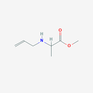 molecular formula C7H13NO2 B8559141 Methyl 2-allylaminopropionate 
