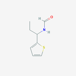 molecular formula C8H11NOS B8559142 2-(1-Formylaminopropyl) thiophene 