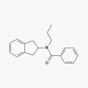 molecular formula C19H21NO B8559147 N-(2,3-Dihydro-1H-inden-2-yl)-N-propylbenzamide CAS No. 192569-86-1