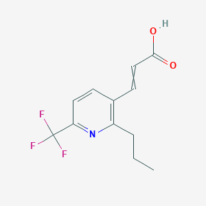 molecular formula C12H12F3NO2 B8559160 3-[2-Propyl-6-(trifluoromethyl)pyridin-3-yl]prop-2-enoic acid 