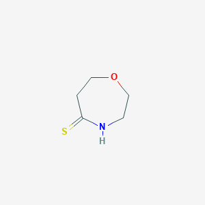 molecular formula C5H9NOS B8559182 1,4-Oxazepane-5-thione 
