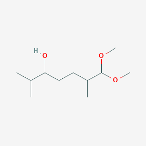molecular formula C11H24O3 B8559199 7,7-Dimethoxy-2,6-dimethylheptan-3-OL CAS No. 62630-89-1