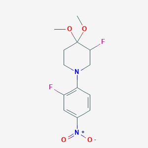 3-Fluoro-1-(2-fluoro-4-nitrophenyl)-4,4-dimethoxypiperidine