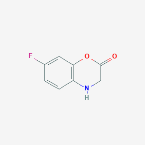 molecular formula C8H6FNO2 B8559222 7-fluoro-3H-1,4-benzoxazin-2(4H)-one 