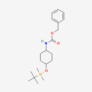 molecular formula C20H33NO3Si B8559229 Benzyl (1r,4r)-4-(tert-butyldimethylsilyloxy) cyclohexylcarbamate 