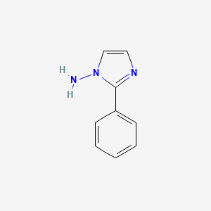 molecular formula C9H9N3 B8559265 1-Amino-2-phenylimidazole 