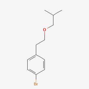 molecular formula C12H17BrO B8559303 1-Bromo-4-[2-(2-methylpropoxy)ethyl]benzene 