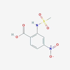 molecular formula C8H8N2O6S B8559333 2-Methanesulfonylamino-4-nitrobenzoic acid 