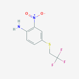 molecular formula C8H7F3N2O2S B8559386 2-Nitro-4-[(2,2,2-trifluoroethyl)sulfanyl]aniline CAS No. 54029-64-0