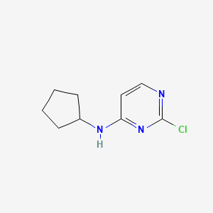 molecular formula C9H12ClN3 B8559439 (2-Chloro-pyrimidin-4-yl)-cyclopentylamine 