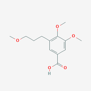 molecular formula C13H18O5 B8559473 3,4-Dimethoxy-5-(3-methoxypropyl)benzoic acid CAS No. 647855-39-8