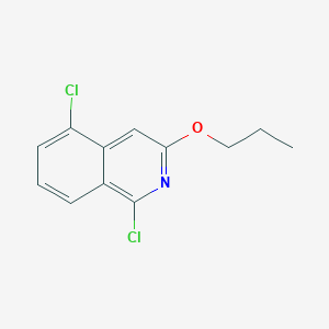 molecular formula C12H11Cl2NO B8559478 1,5-Dichloro-3-propoxyisoquinoline 