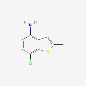 molecular formula C9H8ClNS B8559518 4-Amino-7-chloro-2-methylbenzo[b]thiophene 