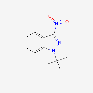 molecular formula C11H13N3O2 B8559529 1-tert-butyl-3-nitro-1H-indazole 