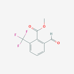 molecular formula C10H7F3O3 B8559556 Methyl 2-formyl-6-(trifluoromethyl)benzoate 