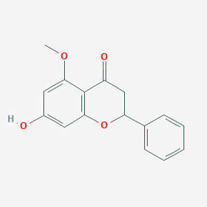 molecular formula C16H14O4 B085596 7-Hydroxy-5-methoxy-2-phenylchroman-4-one CAS No. 1090-65-9