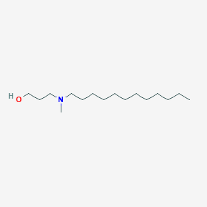 molecular formula C16H35NO B8559600 3-[Dodecyl(methyl)amino]propan-1-OL CAS No. 87260-37-5