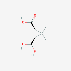 (1R,3S)-3-(Dihydroxymethyl)-2,2-dimethylcyclopropane-1-carboxylic acid