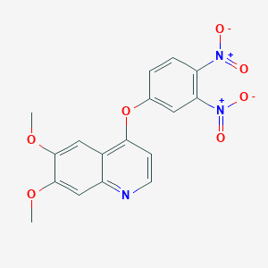 molecular formula C17H13N3O7 B8559660 4-(3,4-Dinitrophenoxy)-6,7-dimethoxyquinoline 