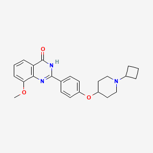 molecular formula C24H27N3O3 B8559673 2-{4-[(1-cyclobutylpiperidin-4-yl)oxy]phenyl}-8-methoxyquinazolin-4(3H)-one 