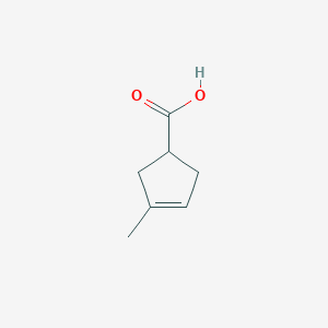 molecular formula C7H10O2 B8559674 3-Methyl-cyclopent-3-enecarboxylic acid 